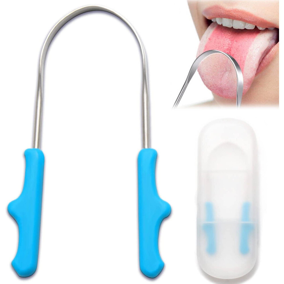 Yadong Tongue Scraper Stainless Steel,Tongue Cleaner With Storage Box Fights Bad Breath For Oral Care