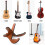 Universal Acoustic Guitar Stand, Wooden X-Frame Portable Stringed Instrument Stand 6