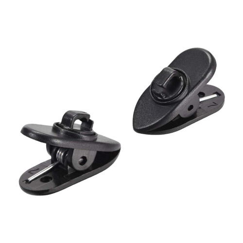 2-Pack Headphone Cable Clips Swivel to Secure Headphone Cables - Black