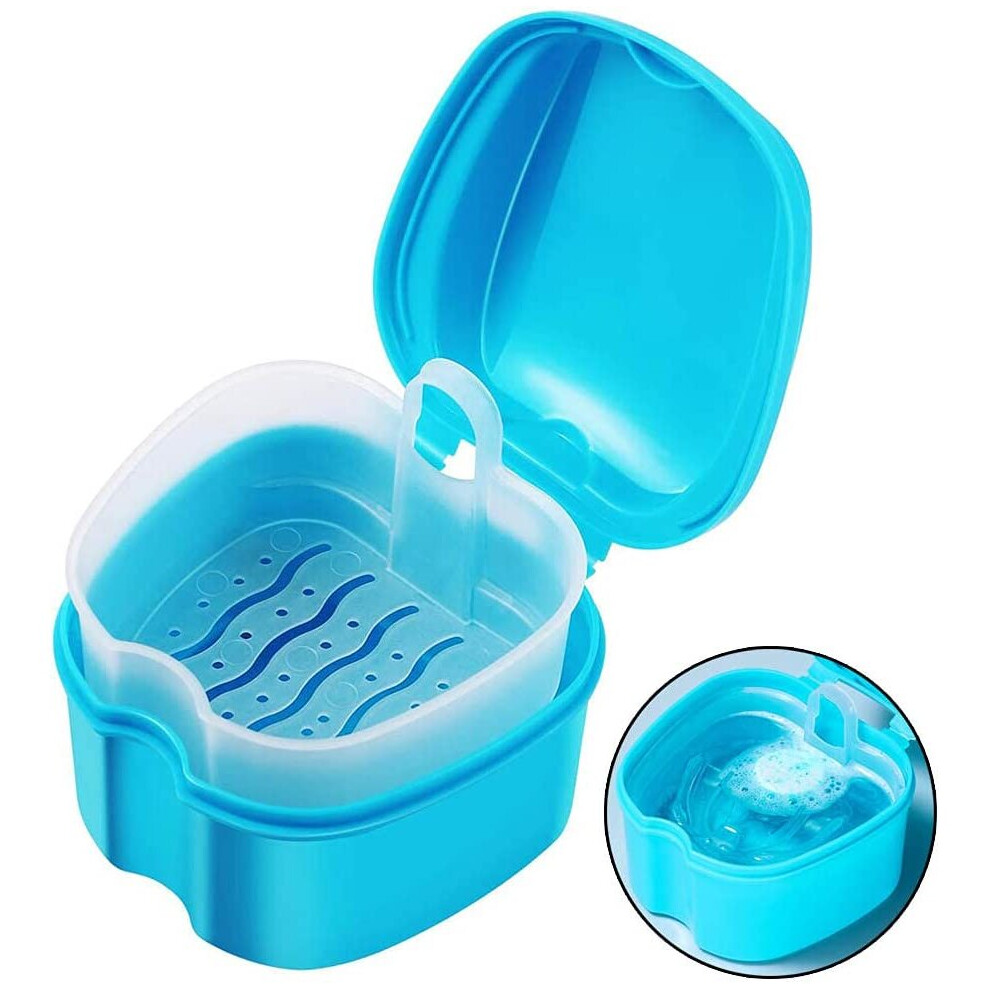 Retainer Case Portable,Denture Box Easy-Clean