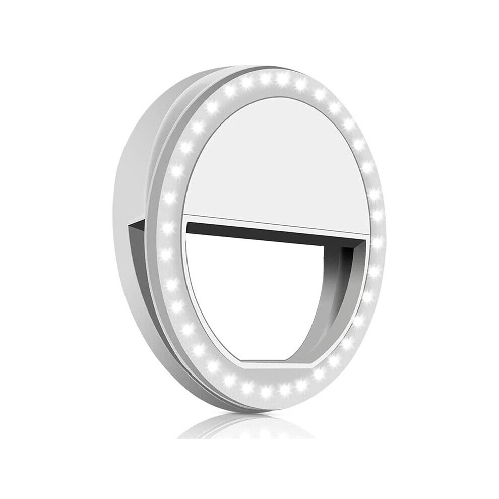 Selfie Ring Clip-On Led Camera Rechargeable 36 Led Fill 3 Levels Adjustable Brightness Light 9413633945180