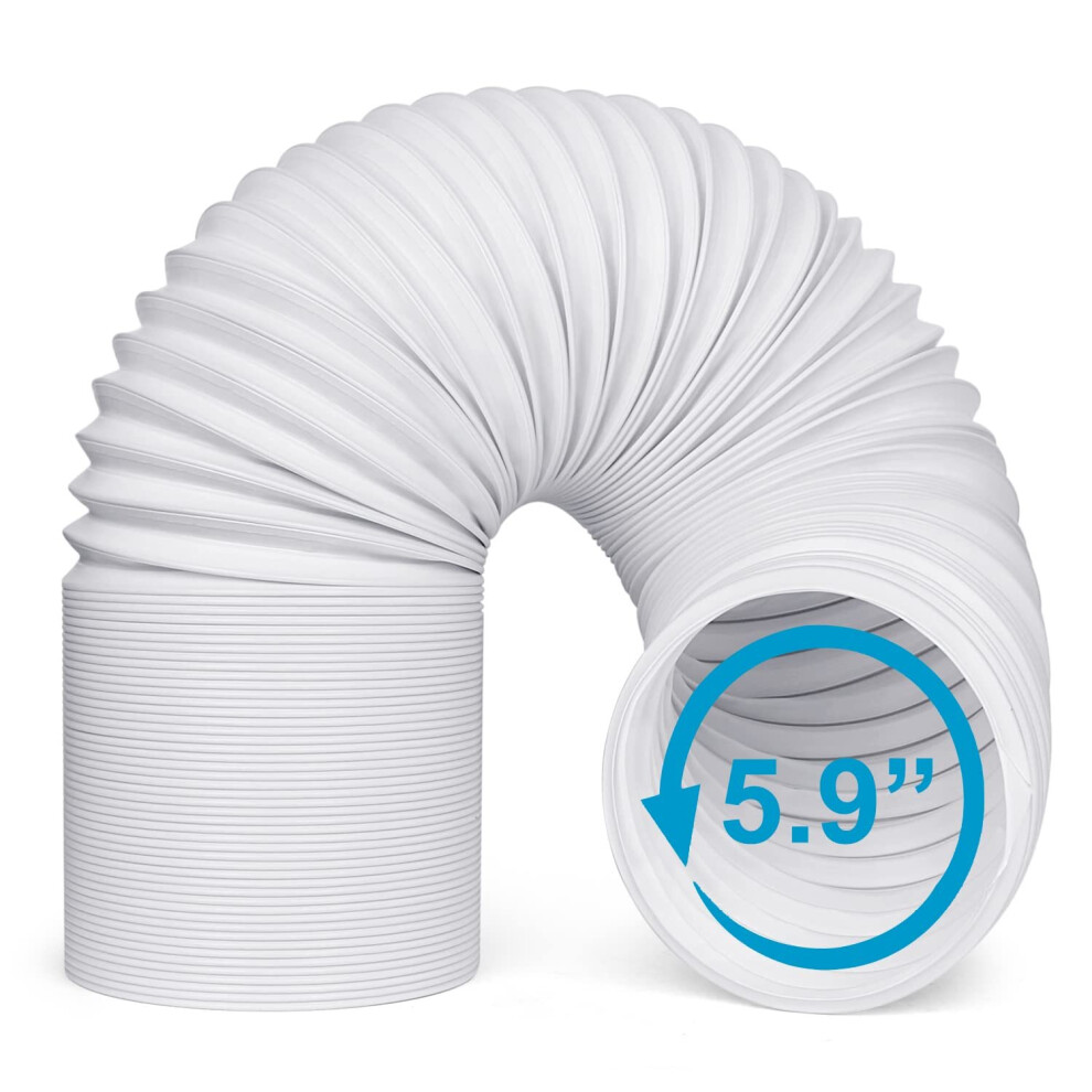 Gopatriot Memory Air Conditioner Exhaust Hose, 2M Portable Air Conditioner Exhaust Hose, 5.9 Inch Diameter, Counter Clockwise Thread