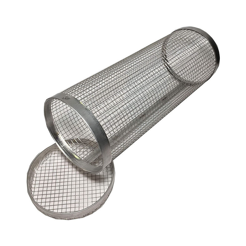 Stainless Steel Grilling Accessories Grilling Basket Mesh Rack Cylindrical Grilling Basket for Grilling Vegetables, Fish, Meat