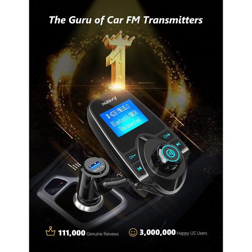 Wireless Car Bluetooth FM Transmitter Radio Adapter Car Kit W 1.44 Inch Display 2
