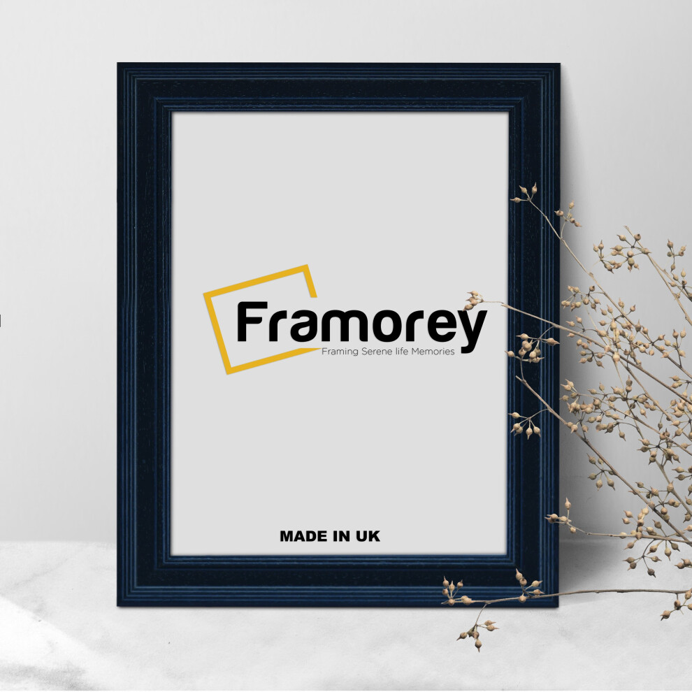 (36x12 Inch) Black Poster Frame / Picture Frame / Engraved Wooden Effect Frame / Photo Frame / Personalized Frame