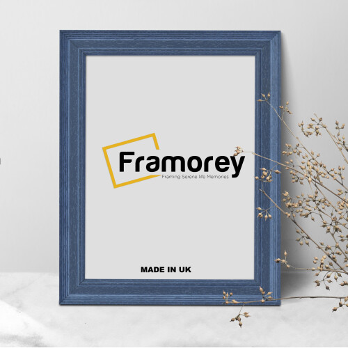 (100x60 CM) Grey Poster Frame / Picture Frame / Engraved Wooden Effect Frame / Photo Frame / Personalized Frame