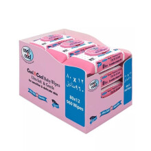 Cool & Cool Baby Wipes – Thick, Extra Soft, Gentle, Alcohol-Free, pH-Balanced for Sensitive Baby Skin, 80 Wipes