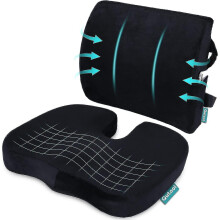 Orthopedic Seat Cushion And Back Lumbar Support Cushions Pillow For Office Chair Memory Foam Car Seat Cushion