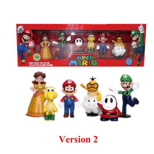 (Version 2) Super Mario Action Figure Toys Dolls Model Set 2
