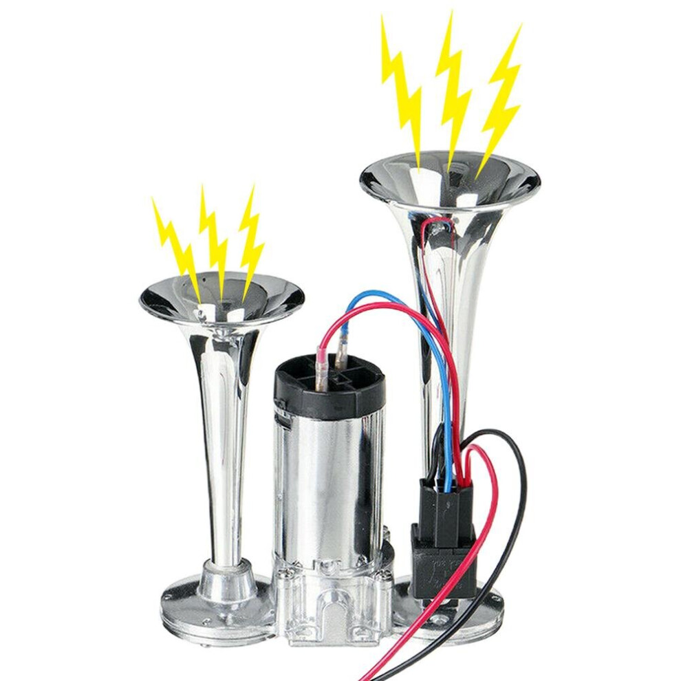 600Db Car Horn Super Loud 12V Dual Trumpet Air Horn Compressor For Car 9132346943725