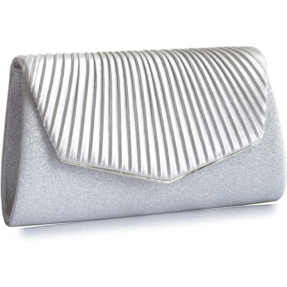 ELEOPTION Women Shiny Purse Silver Triangle Full Rhinestones Evening Clutch  Bag Party Prom Wedding Small Bag: Handbags: Amazon.com