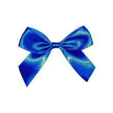 (Dark Blue, 100Pcs) Wire Twist Ties for Bags with Satin Fabric Bow Packaging - 115mm Mixed Colours