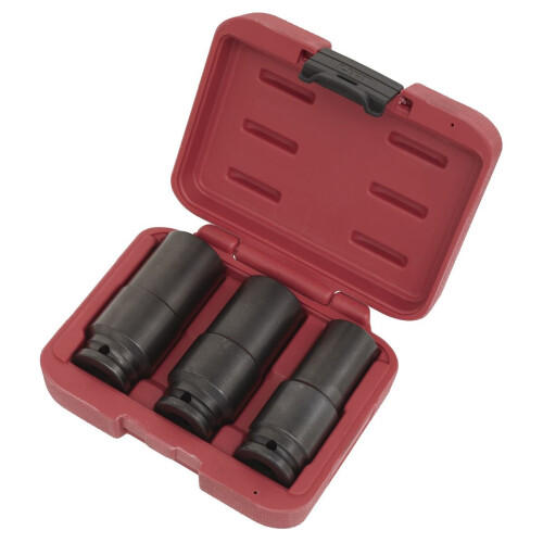 Sealey Deep Weighted Impact Socket Set 1/2"Sq Drive 3pc 1