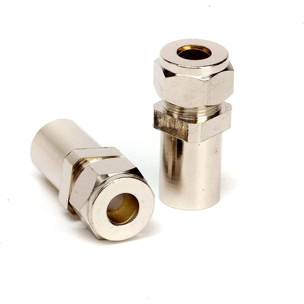 Towel Rail Radiator Valves Chrome Pipe Tail Reducer 15mm to 8mm Pair