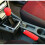 (Red) 2Pcs Universal Manual Car Silicone Gear Head Shift Knob Cover Gear Shift Collars Handbrake Grip Car Hand Brake Covers 2