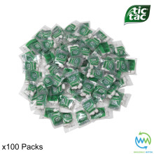 (100 Packs) TIC TAC Mint PILLOW Pack INDIVIDUAL Wrapped SWEETS Portion MINTS Catering CANDY