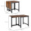 Drop Leaf Dining Table Industrial Breakfast Kitchen Small Rustic Metal Folding 5