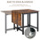 Drop Leaf Dining Table Industrial Breakfast Kitchen Small Rustic Metal Folding 4