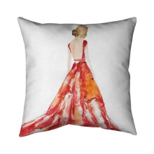Begin Home Decor 5541-2020-FA32 20 x 20 in. Red Prom Dress-Double Sided Print Indoor Pillow
