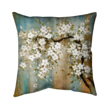 Begin Home Decor 5541-2020-FL79 20 x 20 in. Relaxing Cherry Blossoms-Double Sided Print Indoor Pillow