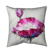Begin Home Decor 5541-2020-FL59 20 x 20 in. Fuchsia Wild Flower-Double Sided Print Indoor Pillow