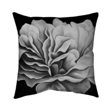 Begin Home Decor 5541-2020-FL92 20 x 20 in. Beautiful Black & White Flower-Double Sided Print Indoor Pillow