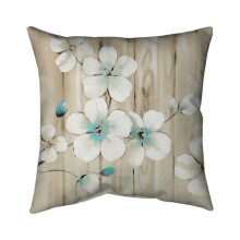 Begin Home Decor 5541-2020-FL84 20 x 20 in. Cherry Blossom In White-Double Sided Print Indoor Pillow