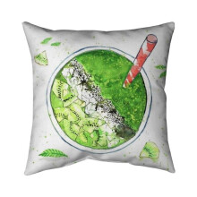 Begin Home Decor 5541-2020-GA110 20 x 20 in. Green Smoothie-Double Sided Print Indoor Pillow