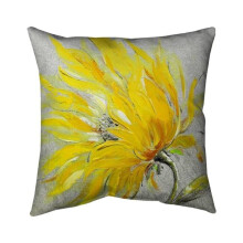 Begin Home Decor 5541-2020-FL70 20 x 20 in. Yellow Flower-Double Sided Print Indoor Pillow