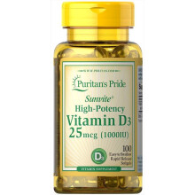 Puritan's Pride High Potency Vitamin D3 1000IU Softgels 100's