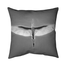 Begin Home Decor 5541-2020-AN445 20 x 20 in. Great Blue Heron In Flight-Bird-Double Sided Print Indoor Pillow