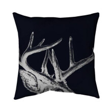 Begin Home Decor 5541-2020-AN474-1 20 x 20 in. Blue Roe Deer Plume-Double Sided Print Indoor Pillow