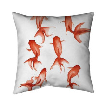 Begin Home Decor 5541-2020-AN400 20 x 20 in. Small Red Fishes-Double Sided Print Indoor Pillow