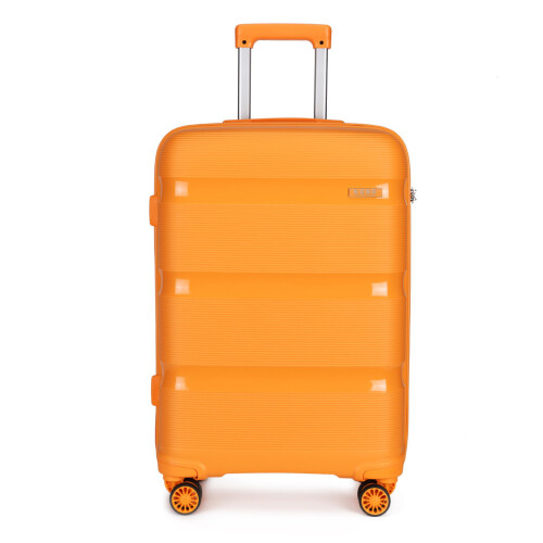 K2094L - Kono 20 Inch Lightweight Polypropylene Hard Shell Suitcase With  TSA Lock - Cream