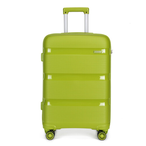 (green, 20 inch) 20/24/28 Inch PP Hard Shell Suitcase With TSA Lock