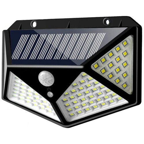 100 LED Solar Power PIR Motion Sensor Outdoor Garden Wall Security Light Lamp 1