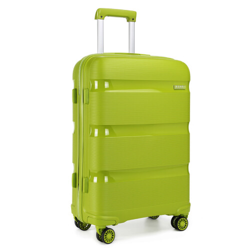 (green, 24 inch) 20/24/28 Inch PP Hard Shell Suitcase With TSA Lock on ...