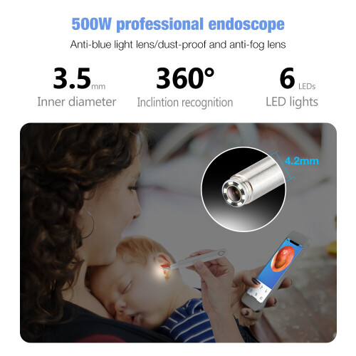 Wireless Visual Ear Wax Cleaner with Endoscope EarPick for Android IOS 1