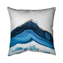 Begin Home Decor 5541-2020-MI98 20 x 20 in. Blue Geode Profile-Double Sided Print Indoor Pillow