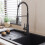 Living And Home (Grey) Kitchen Pull Out Tap Swivel Faucet with Spring Spout 1