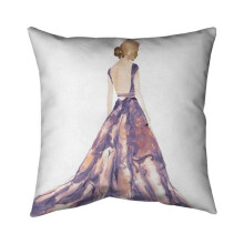 Begin Home Decor 5541-2626-FA32-1 26 x 26 in. Purple Prom Dress-Double Sided Print Indoor Pillow
