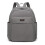 Miss Lulu (grey) Canvas Lightweight Casual School Backpack 1