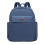 Miss Lulu (navy) Canvas Lightweight Casual School Backpack 1