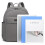 Miss Lulu (grey) Canvas Lightweight Casual School Backpack 8
