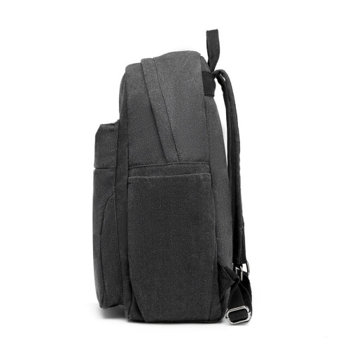 Miss Lulu (black) Canvas Lightweight Casual School Backpack 2