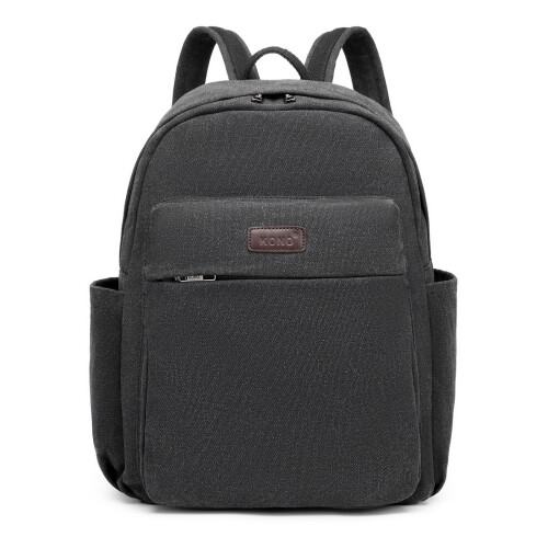 Miss Lulu (black) Canvas Lightweight Casual School Backpack