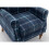 (Blue) Wingback Fireside Armchair Tartan Fabric 5