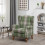 (Green) Wingback Fireside Armchair Tartan Fabric 1