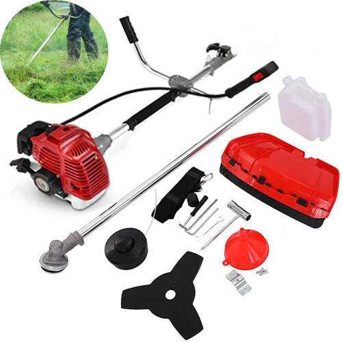 Petrol Backpack Brush Cutter Strimmer Grass Trimmer Garden 52cc 2 Stroke Kit 2
