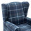 (Blue) Wingback Fireside Armchair Tartan Fabric 6